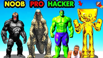 UPGRADING GODZILLA | NOOB vs PRO vs HACKER in MONSTER DRAFT with SHINCHAN CHOP | AMAAN-T