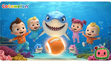 Underwater Football Fun with Sharks | Baby Shark Adventure Song | Ocean Learning Video for Kids 