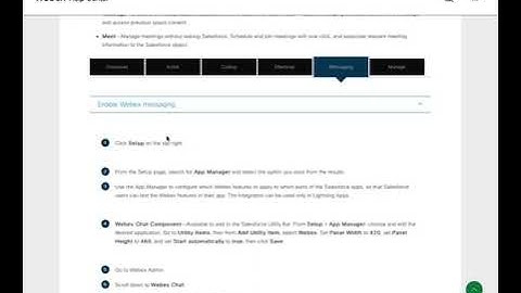 Webex App for Salesforce: Messaging - Enable Webex messaging