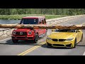Cars vs Logs on the Road Challenge #1 | BeamNG.drive Extreme Crash Test