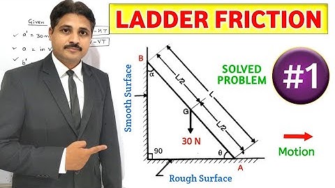 LADDER FRICTION SOLVED PROBLEM 1 IN ENGINEERING MECHANICS IN HINDI @TIKLESACADEMYOFMATHS