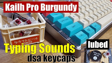 Kailh Pro Burgundy lubed (Linear Switch) dsa keycaps Typing Sounds Keyboard[GK64x]