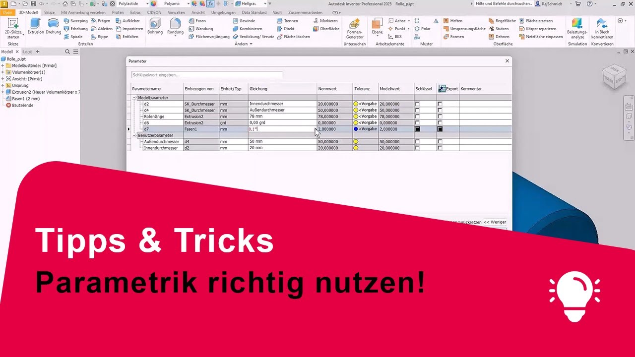 Inventor Parametrik verstehen: So gestalten Sie Variantenkonstruktionen intelligent & flexibel