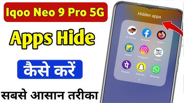 Iqoo Neo 9 Pro 5g me app hide kaise kare | how to hide apps in Iqoo Neo 9 Pro 5g