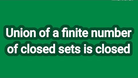 Union of a finite number of closed sets is closed.