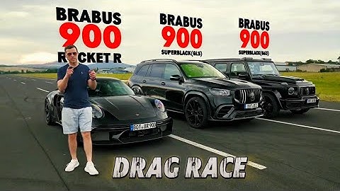 Brabus 900 Rocket R v 900hp AMGs - Drag Race