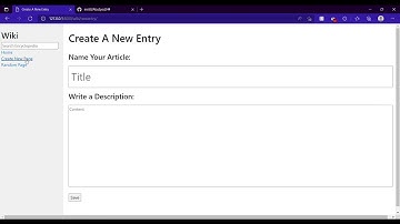 HarvardX CS50 Web Programming Project 1 - Wiki