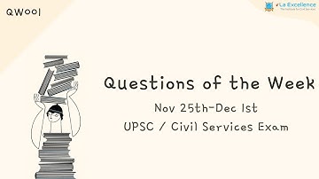 UPSC prelims question and answers( Nov 25 to Dec 1) l By La Excellence CivilsPrep