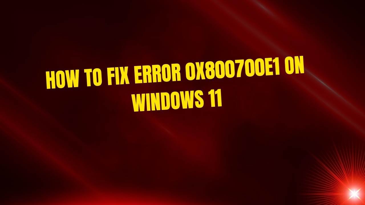 How To Fix Error 0x800700e1 On Windows 11 - YouTube