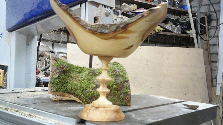 This is a pedestal bowl made from an Apple tree, #65 wood turning