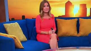 Jen Carfagno almost shows panties. 5/10/23