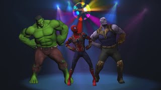 Супергерои Танец | Человек Паук Халк Танос | Spiderman Thanos Hulk | Футажи | green screen | ФутаЖОР