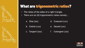 Grade 9 - Trigonometric Ratios (Introduction)