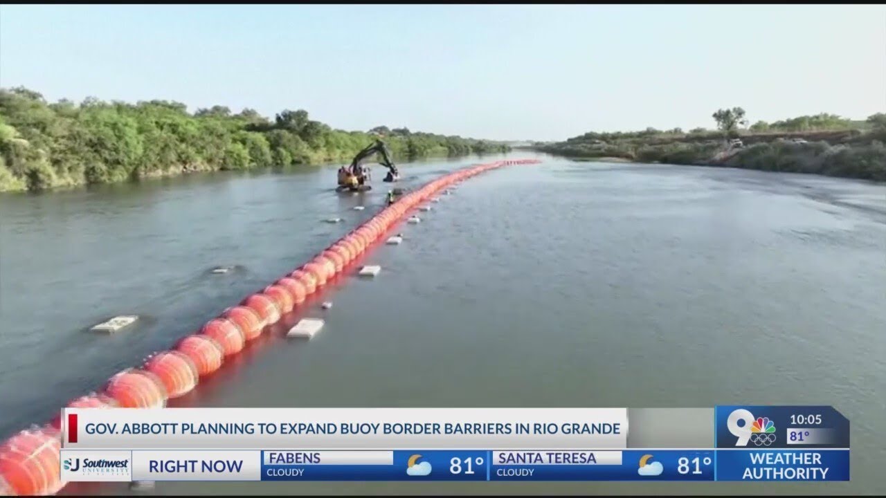Abbott plans to expand buoy barrier in Rio Grande - YouTube