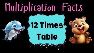 12 Times Table | Multiplication Facts | Flashcards | Learn to Multiply by Twelve | Cute Animals