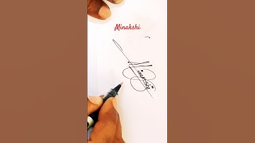 Minakshi name Signature Style/Best Signature idea#Viralshort