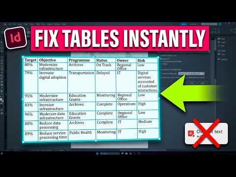 Fix InDesign Table Overset Text with 1 Click!