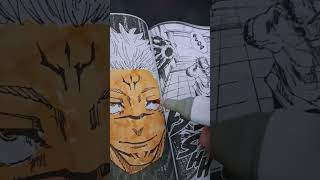 colouring my jjk manga # ryomen sukuna # shorts # jujutsukaisen # arts #anime