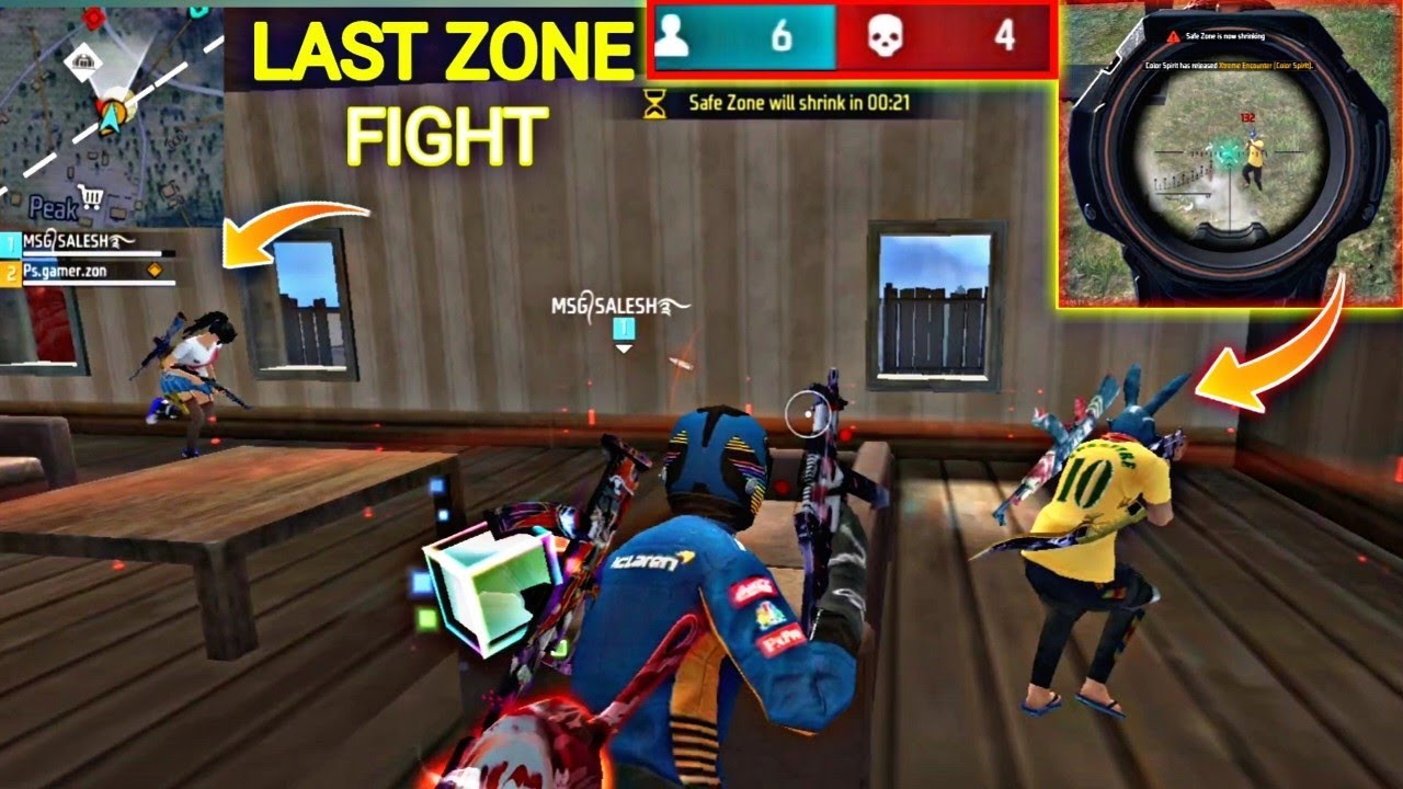 Free Fire Last Zone Fight 😯 | Last Zone Booyah Challenge 😛 | Garena ...