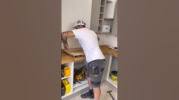 Cooker Hob Installation On OakTop #howto #shorts