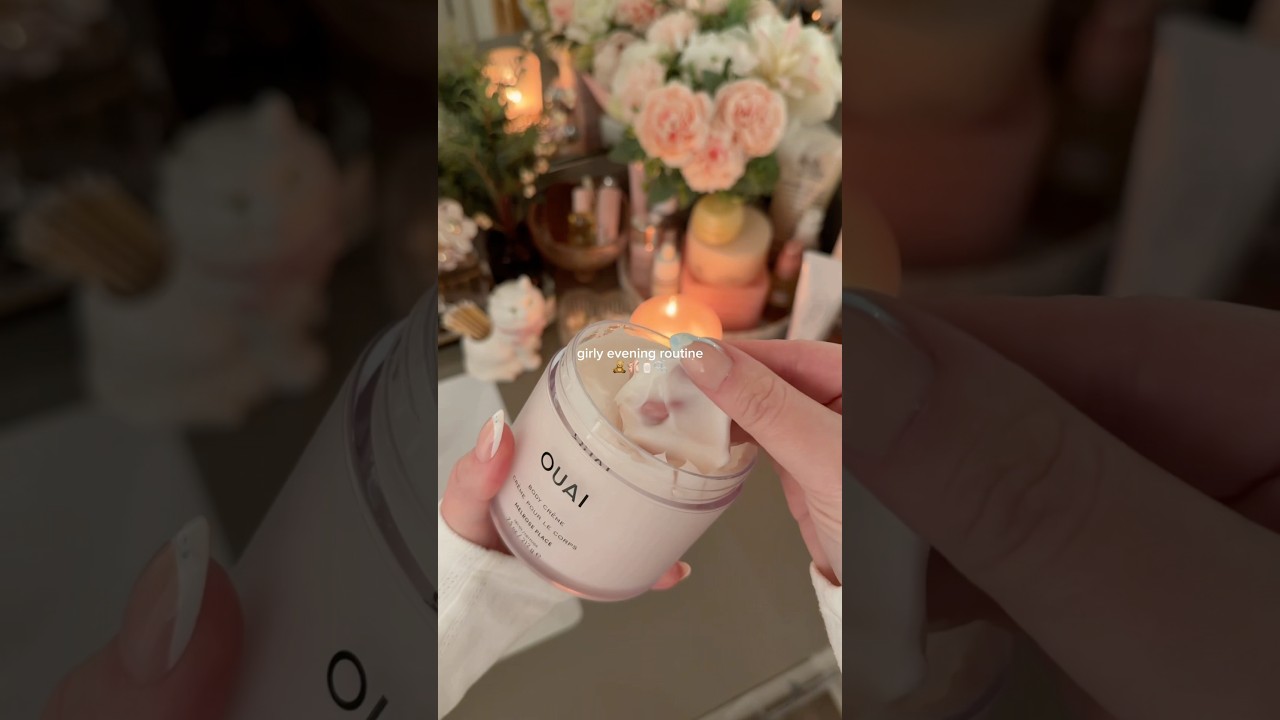 girly evening routine 🧸🧴🫧 