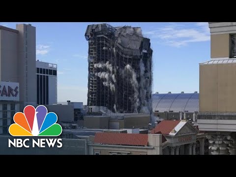 WATCH: Trump Plaza In Atlantic City Is Demolished | NBC News NOW