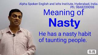Nasty - Pronunciation and Meaning #education #Ielts #onlineclasses