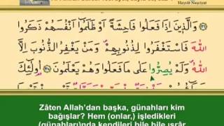 Kurani Keri̇m Sayfa 66 - Dördüncü Cüz Al-İ İmran Suresi̇ - Türkçe - İngi̇li̇zce Altyazili