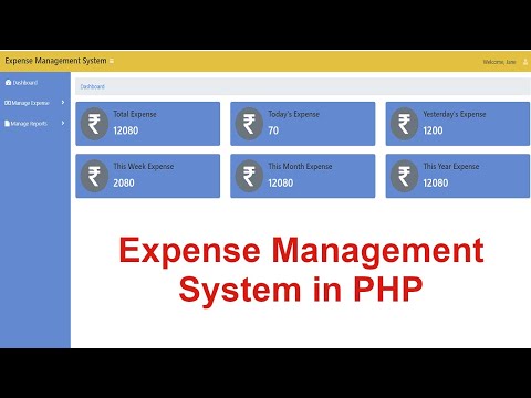 Expense Management System project in PHP with Source Code || PHP Project with Source Code