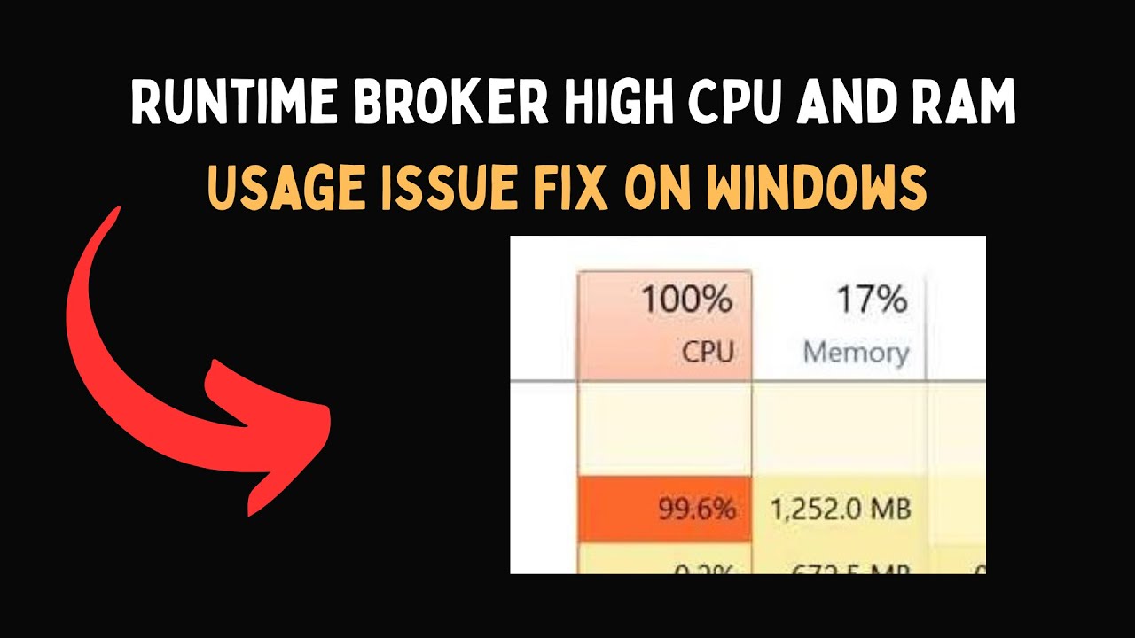 Runtime Broker High CPU and Ram Usage Issue Fix on Windows - YouTube