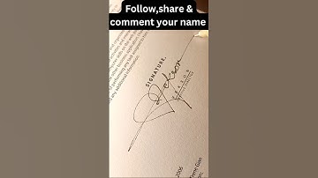 How To Signature Like Billionaires #ytshorts #signature