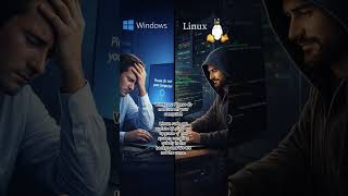 window ❌️ Linux ✔️ #cybersecurity #kalilinux #windows #linux #hacker