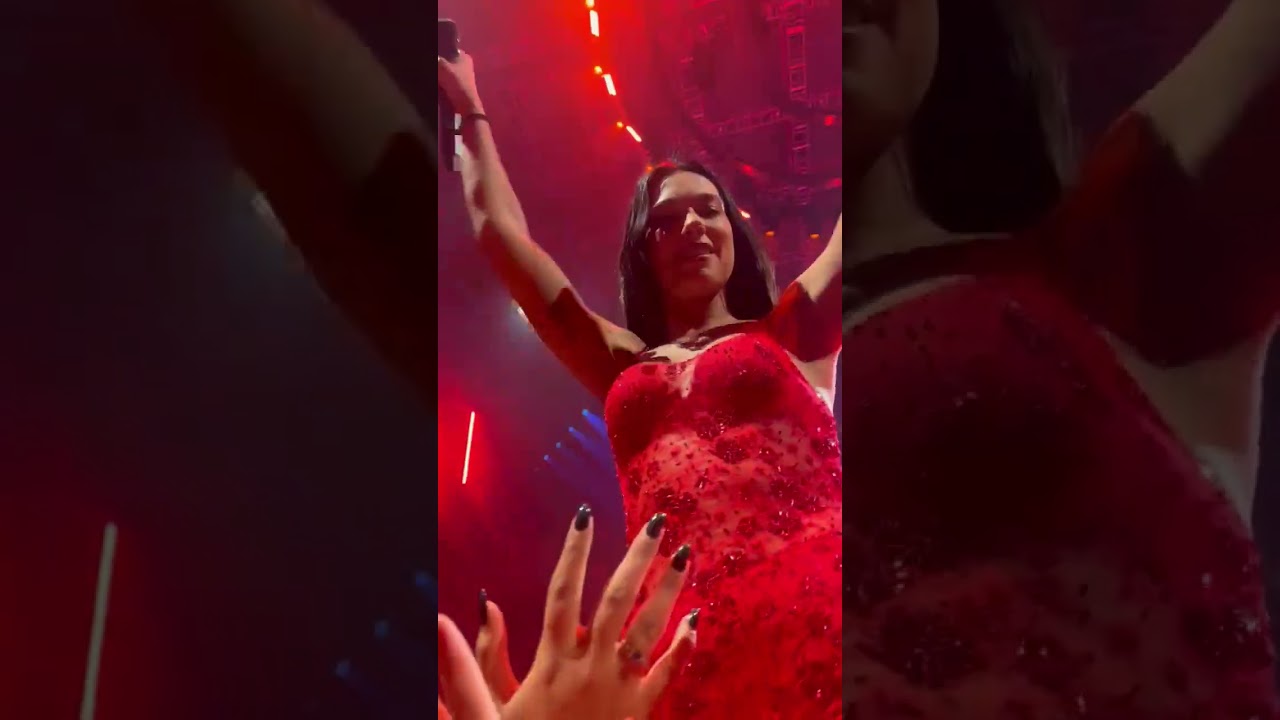 Dua Lipa climbing upon the barricades! - Melbourne- 19.03.25