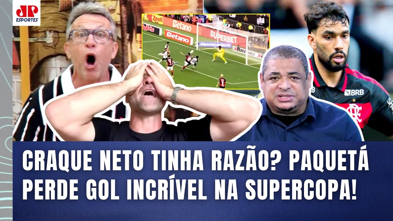 "O CRAQUE NETO agora TÁ GIGANTE!!! Cara, o PAQUETÁ NÃO..." | GOL PERDIDO em FLAMENGO x CORINTHIANS!