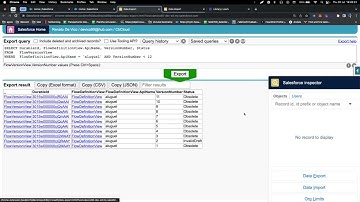 Salesforce Inspector - mass delete flow versions