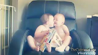 Twin babies a kissing compilation