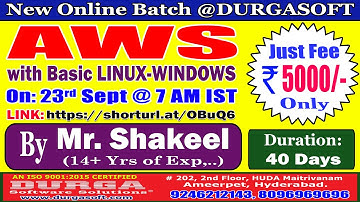 AWS with Basic LINUX-WINDOWS Online Training @ DURGASOFT