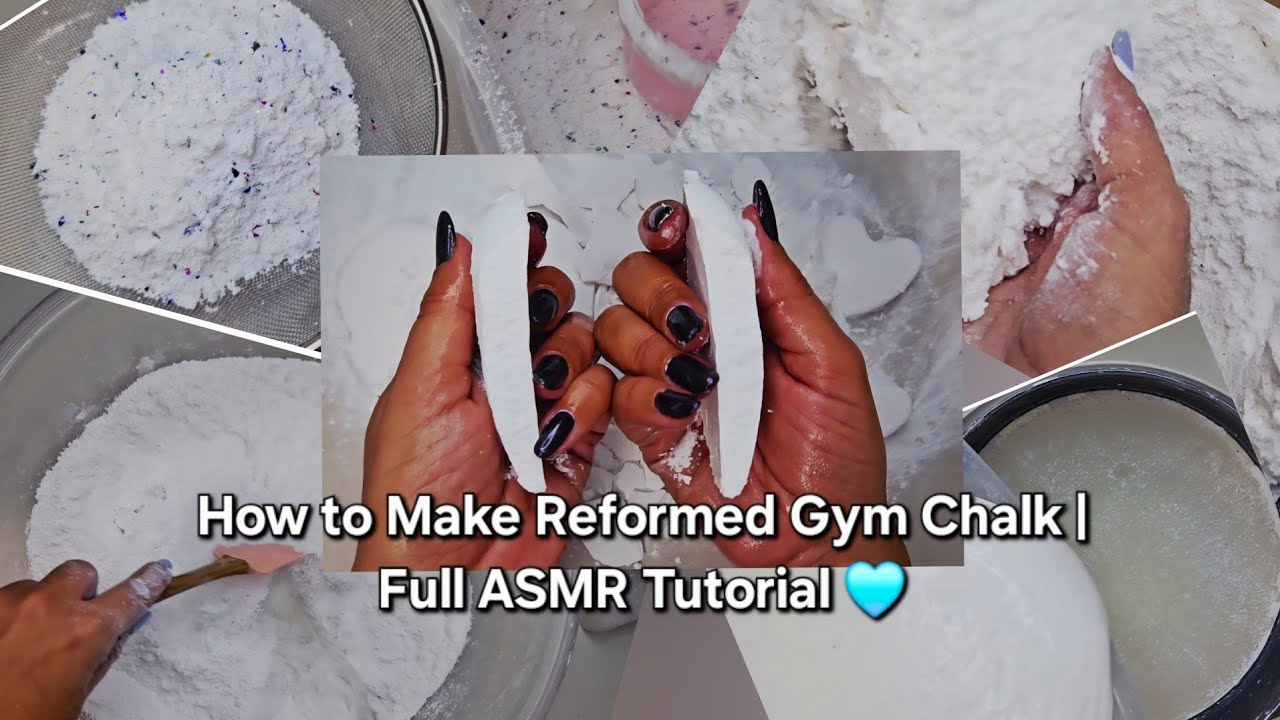 How I Make Reformed Gym Chalk | Full ASMR Tutorial 🩵 With result - YouTube