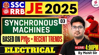Synchronous Machines for SSC JE/ RRB JE 2025 | SSC JE/ RRB JE Electrical Classes by Mohit Sir