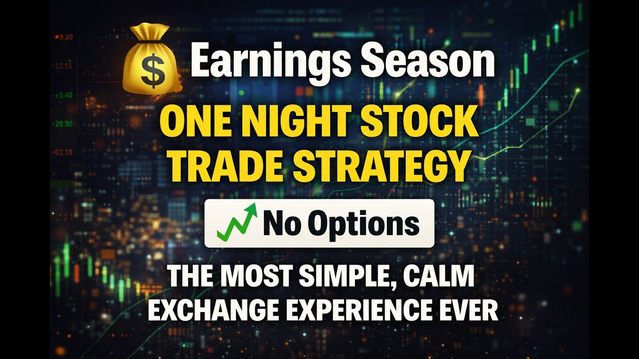 💰Earnings Season One Night Stock Trade Strategy 📈No Options One Day One ...