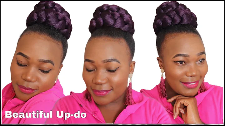 How To: QUICK SLEEK UPDO USING BRAIDING HAIR | Natural Hairstyle In 5 Mins
