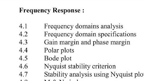 EE 305 | CONTROL SYSTEM | FREQUENCY RESPONSE ANALYSIS | NIRDESH SHUKLA