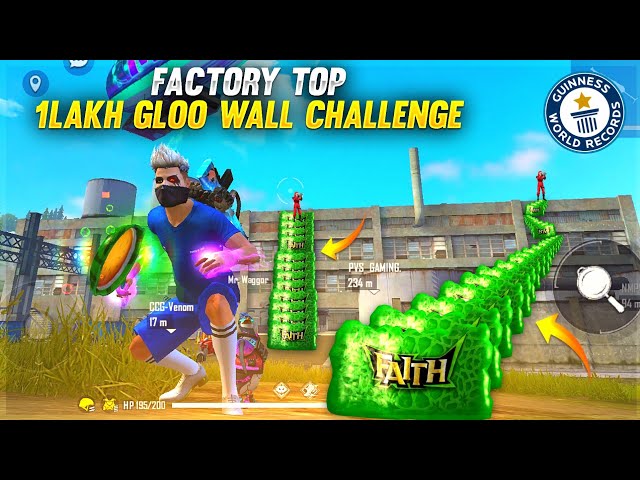 💥 முடியல🤭 Factory Top 1Lakh Gloo Wall Challenge With PVS & 6Yrs Old Boy FUN MATCH - Garena Free Fire class=