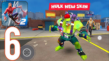 Spider Fighter 2 Gameplay walkthrough part 6 - Hulk New skin (ios Andriod)
