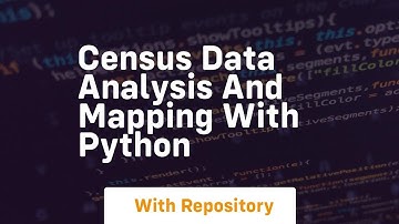 census data analysis and mapping with python