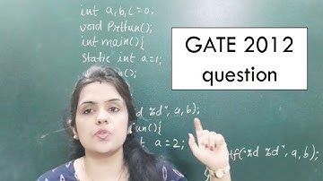 Gate exam solved question | storage classes
