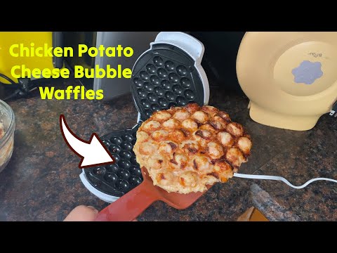 Silvercrest Bubble Waffle Maker Tested: Chicken Potato Egg Waffles ⭐ Cooking Gizmos