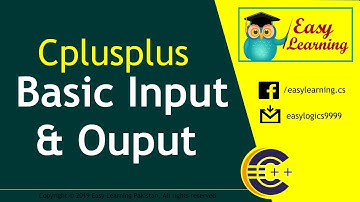 Lecture 5 - Input and Output in C++ (HINDI/URDU)  Part 1 | Easy Learning Classroom
