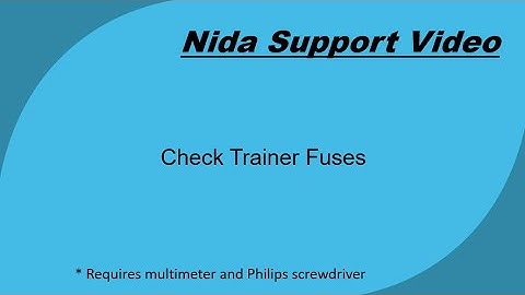 Nida Model 130ST Fuse Replacement