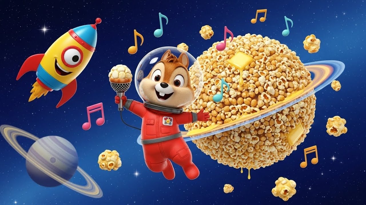 Chippy Choo and the Popcorn Planet 🍿🚀 | Fun Space Song for Kids | Playful Nursery Rhyme